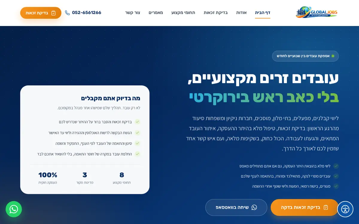 צילום מסך: GLOBAL JOBS